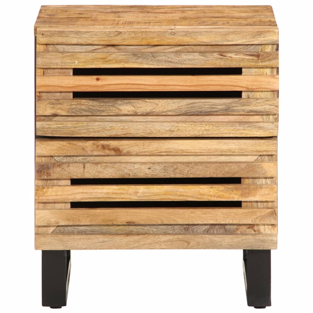 vidaXL Nachtkastje 40x34x46 cm massief ruw mangohout afbeelding