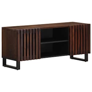 TV skříňka hnědá 105 x 34 x 46 cm masivní mangovníkové dřevo - obrázek 1