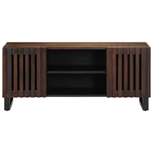 TV skříňka hnědá 105 x 34 x 46 cm masivní mangovníkové dřevo - obrázek 2