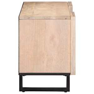 TV skříňka bílá 105 x 34 x 46 cm masivní mangovníkové dřevo - obrázek 3