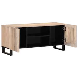 TV skříňka bílá 105 x 34 x 46 cm masivní mangovníkové dřevo - obrázek 5