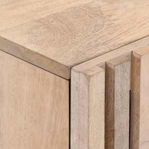 TV skříňka bílá 105 x 34 x 46 cm masivní mangovníkové dřevo - obrázek 7