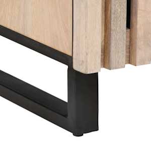 TV skříňka bílá 105 x 34 x 46 cm masivní mangovníkové dřevo - obrázek 8
