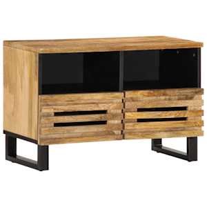 TV skříňka 70 x 34 x 46 cm masivní hrubé mangovníkové dřevo - obrázek 1