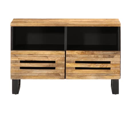 vidaXL TV-Schrank 70x34x46 cm Raues Massivholz Mango