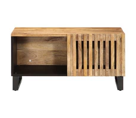 vidaXL Stolik kawowy, 80x51x40 cm, surowe lite drewno mango