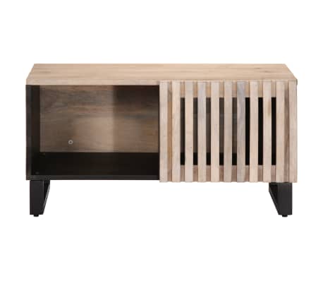vidaXL Coffee Table White 80x51x40 cm Solid Wood Mango