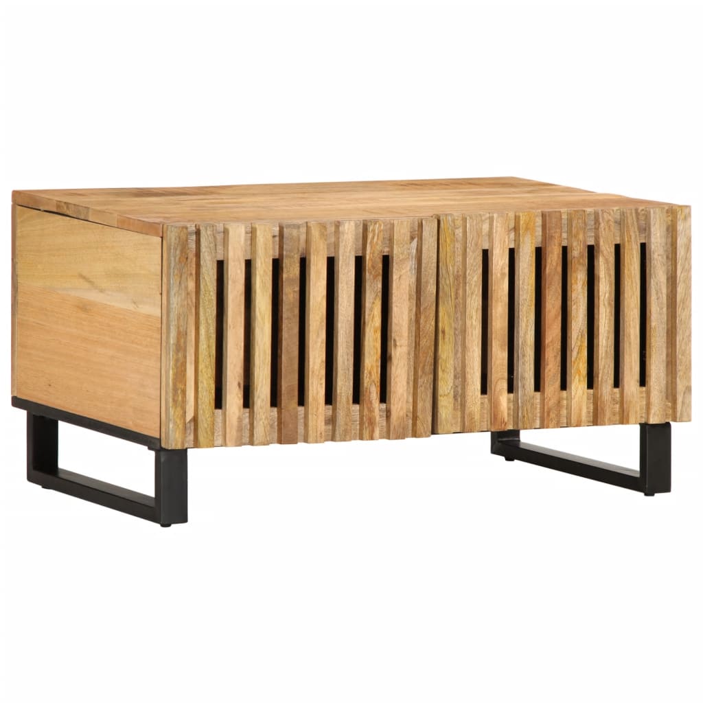 vidaXL Couchtisch 80x51x40 cm Raues Massives Mangoholz