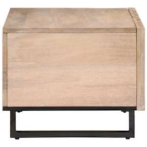 Konferenční stolek bílý 80x51x40 cm masivní mangovníkové dřevo - obrázek 3