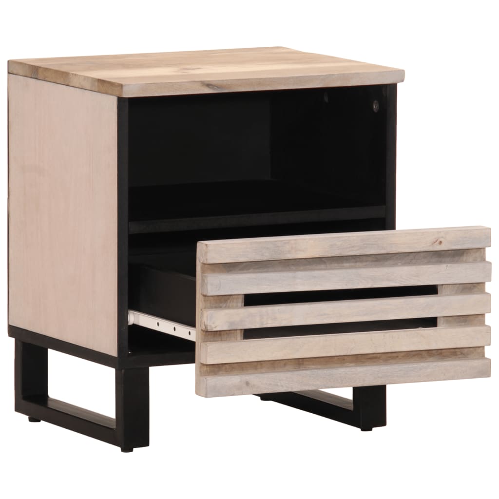 vidaXL Nachtkastje 40x34x46 cm massief gebleekt mangohout afbeelding