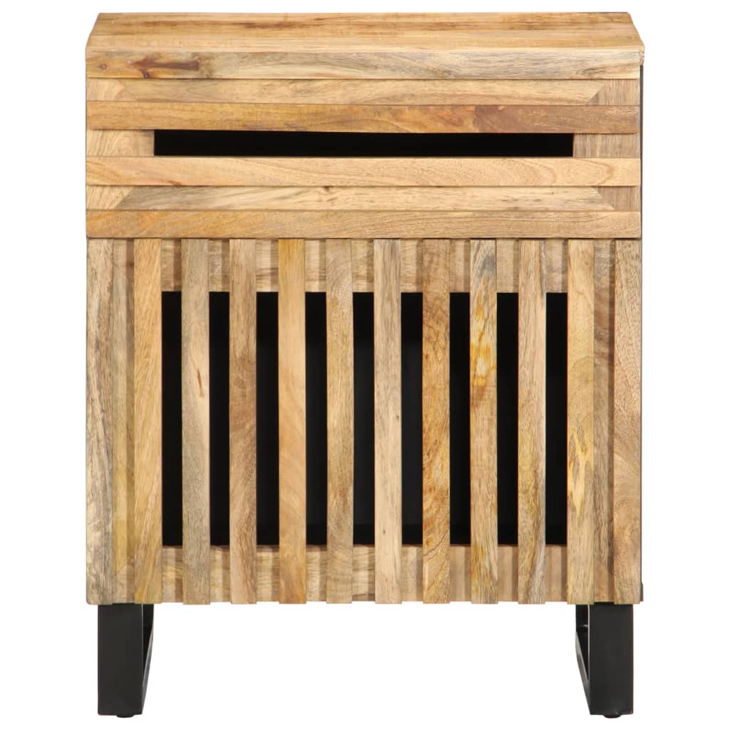 vidaXL Nachtkastje 50x34x60 cm massief ruw mangohout afbeelding