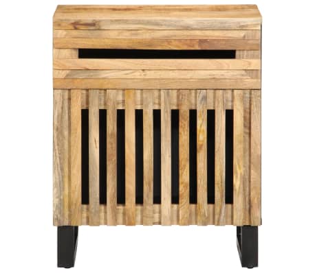 vidaXL Bedside Cabinet 50x34x60 cm Solid Wood Rough Mango