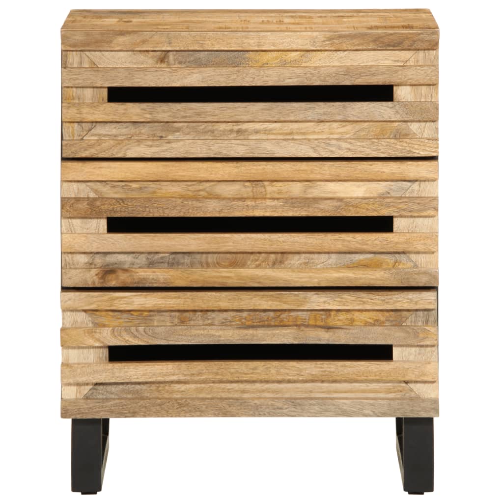 vidaXL Nachtkastje 50x34x62 cm massief ruw mangohout afbeelding