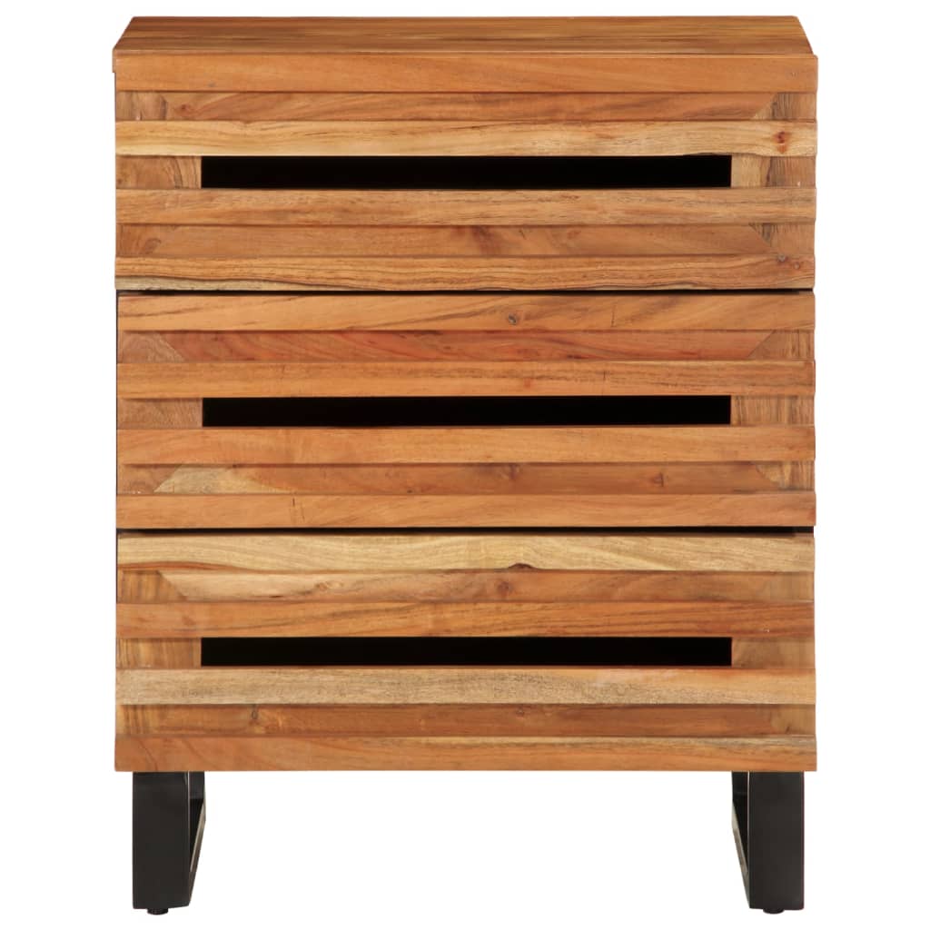 vidaXL Nachtkastje 50x34x62 cm massief acaciahout afbeelding