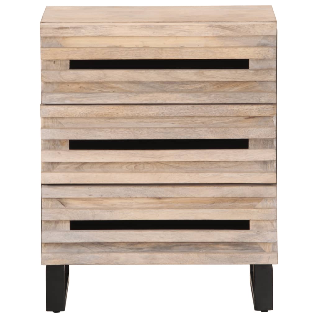vidaXL Nachtkastje 50x34x62 cm massief mangohout afbeelding
