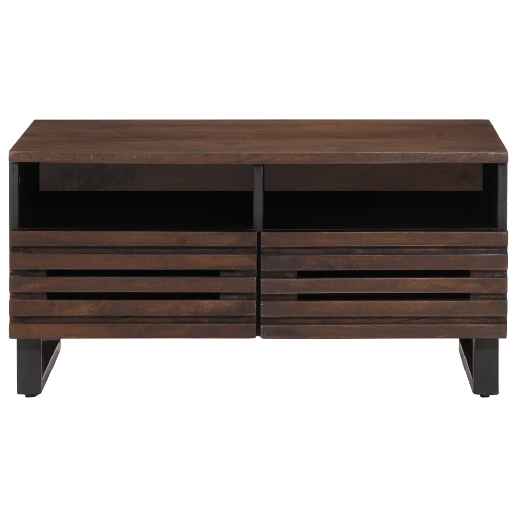 vidaXL Salontafel 80x55x40 cm massief mangohout bruin afbeelding