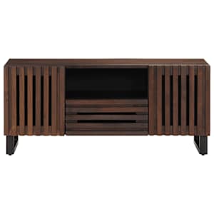 TV skříňka hnědá 100 x 34 x 46 cm masivní mangovníkové dřevo - obrázek 2
