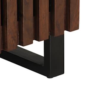TV skříňka hnědá 100 x 34 x 46 cm masivní mangovníkové dřevo - obrázek 9