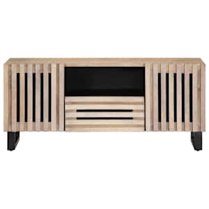 TV skříňka 100 x 34 x 46 cm masivní mangovníkové dřevo - obrázek 2