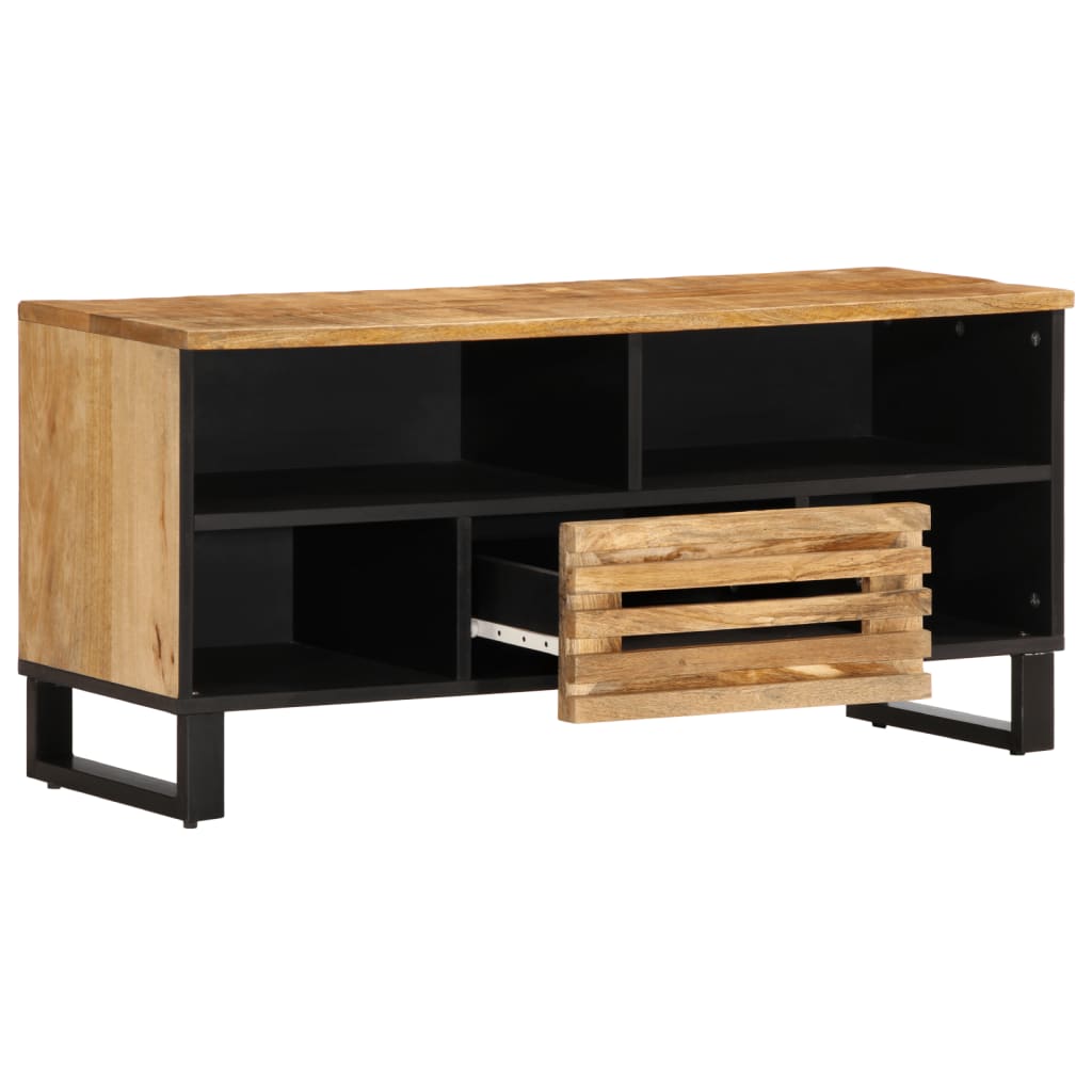 Thumbnail - vidaXL TV-Schrank 100x34x46 cm Raues Massives Mangoholz