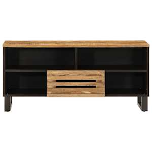 TV skříňka 100 x 34 x 46 cm masivní hrubé mangovníkové dřevo - obrázek 2
