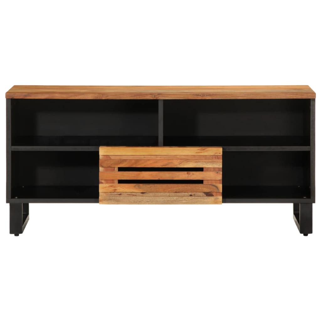 vidaXL tömör akácfa TV-szekrény 100 x 34 x 46 cm