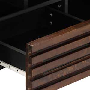 TV skříňka hnědá 100 x 34 x 46 cm masivní mangovníkové dřevo - obrázek 8