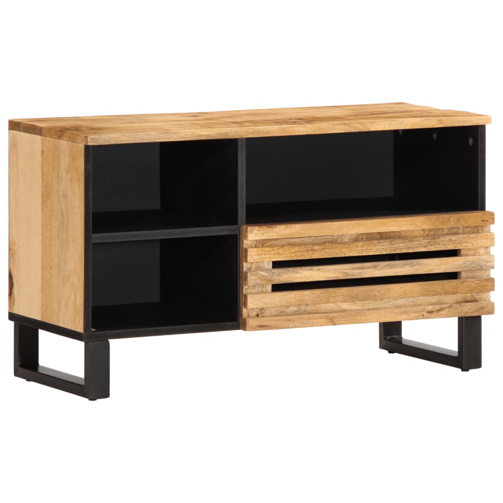 vidaXL TV-Schrank 80x34x46 cm Raues Massivholz Mango