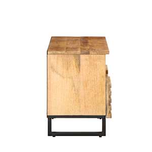 TV skříňka 100 x 34 x 46 cm masivní hrubé mangovníkové dřevo - obrázek 4