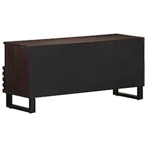 TV skříňka hnědá 100 x 34 x 46 cm masivní mangovníkové dřevo - obrázek 5