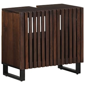 Koupelnová skříňka pod umyvadlo 62 x 34 x 58 cm hnědá mangovník - obrázek 1