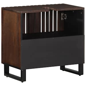 Koupelnová skříňka pod umyvadlo 62 x 34 x 58 cm hnědá mangovník - obrázek 5