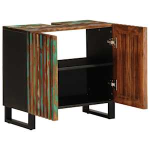 vidaXL Armoire lavabo de salle de bain 62x34x58cm bois massif d'acacia