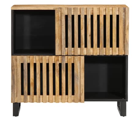 vidaXL Sideboard 80x34x75 cm Raues Massivholz Mango