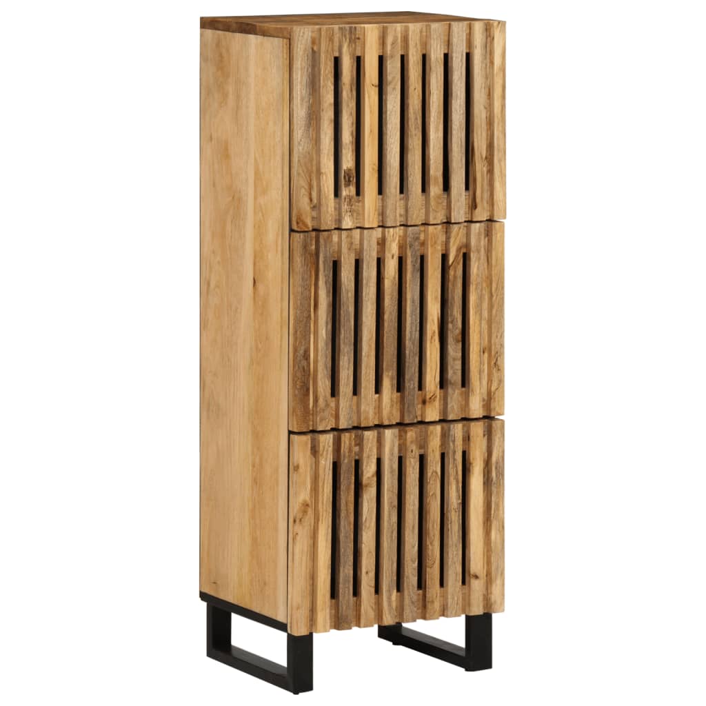 vidaXL Highboard 40x34x110 cm Raues Massivholz Mango