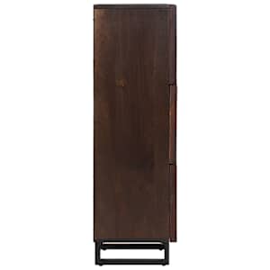 Highboard hnědý 40 x 34 x 110 cm masivní mangovníkové dřevo - obrázek 4