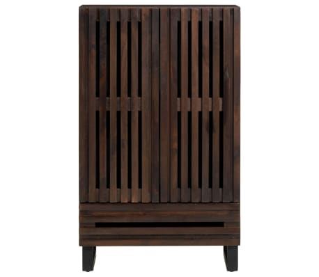 vidaXL H&aacute;r Sk&aacute;pur Br&uacute;n 60x34x100 cm Gegnheill Mang&oacute;vi&eth;ur