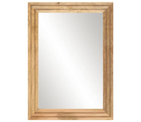 vidaXL Lustro łazienkowe, 50x70 cm, surowe drewno mango i szkło