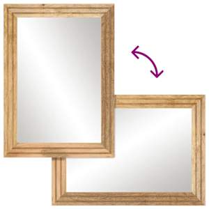 Koupelnové zrcadlo 50 x 70 cm masivní hrubý mangovník a sklo - obrázek 4
