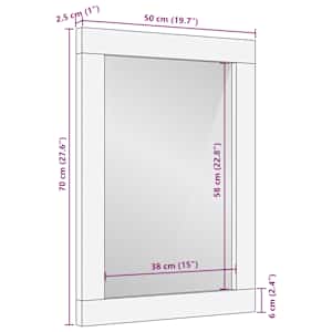 Koupelnové zrcadlo 50 x 70 cm masivní hrubý mangovník a sklo - obrázek 9