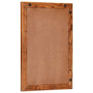 Koupelnové zrcadlo 50 x 70 cm masivní akáciové dřevo a sklo - obrázek 3