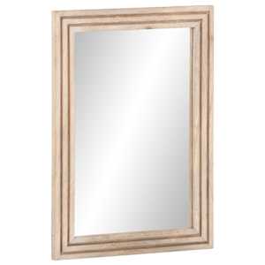 Koupelnové zrcadlo 50 x 70 cm masivní mangovníkové dřevo a sklo - obrázek 1