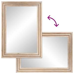 Koupelnové zrcadlo 50 x 70 cm masivní mangovníkové dřevo a sklo - obrázek 4