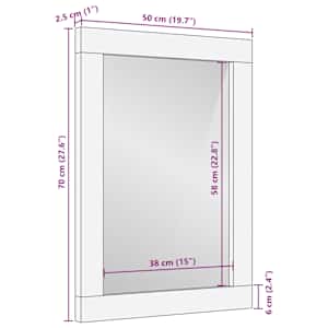 Koupelnové zrcadlo 50 x 70 cm masivní akáciové dřevo a sklo - obrázek 9