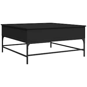 Konferenční stolek černý 95 x 95 x 45 cm kompozitní dřevo a kov - obrázek 2