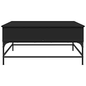 Konferenční stolek černý 95 x 95 x 45 cm kompozitní dřevo a kov - obrázek 5