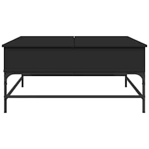 Konferenční stolek černý 95 x 95 x 45 cm kompozitní dřevo a kov - obrázek 6