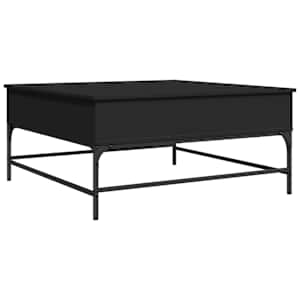 Konferenční stolek černý 95 x 95 x 45 cm kompozitní dřevo a kov - obrázek 7