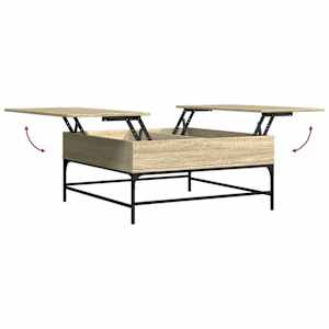 Konferenční stolek dub sonoma 95 x 95 x 45 cm kompozit a kov - obrázek 8