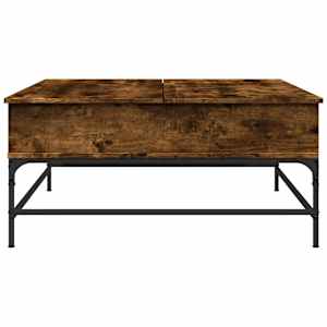 Konferenční stolek kouřový dub 95 x 95 x 45 cm kompozit a kov - obrázek 5